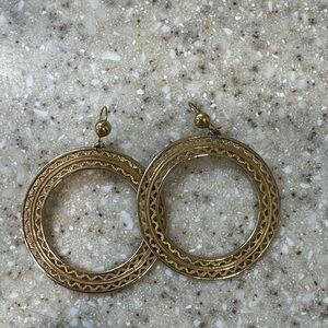 Vintage Gold Hoop Earrings